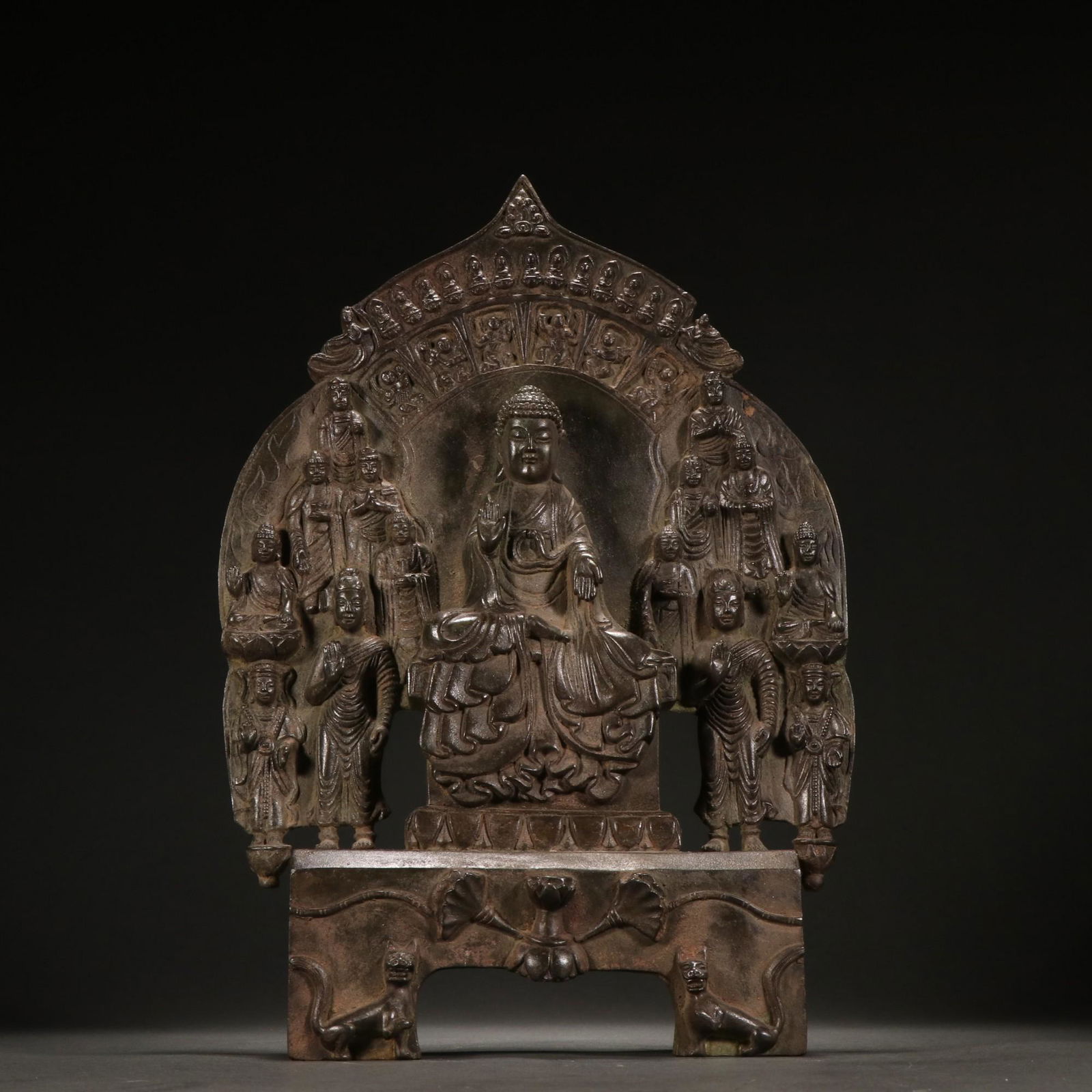 A Rare Bronze Ten Thousand Buddhas Dynasty Ornament (1 of 9)