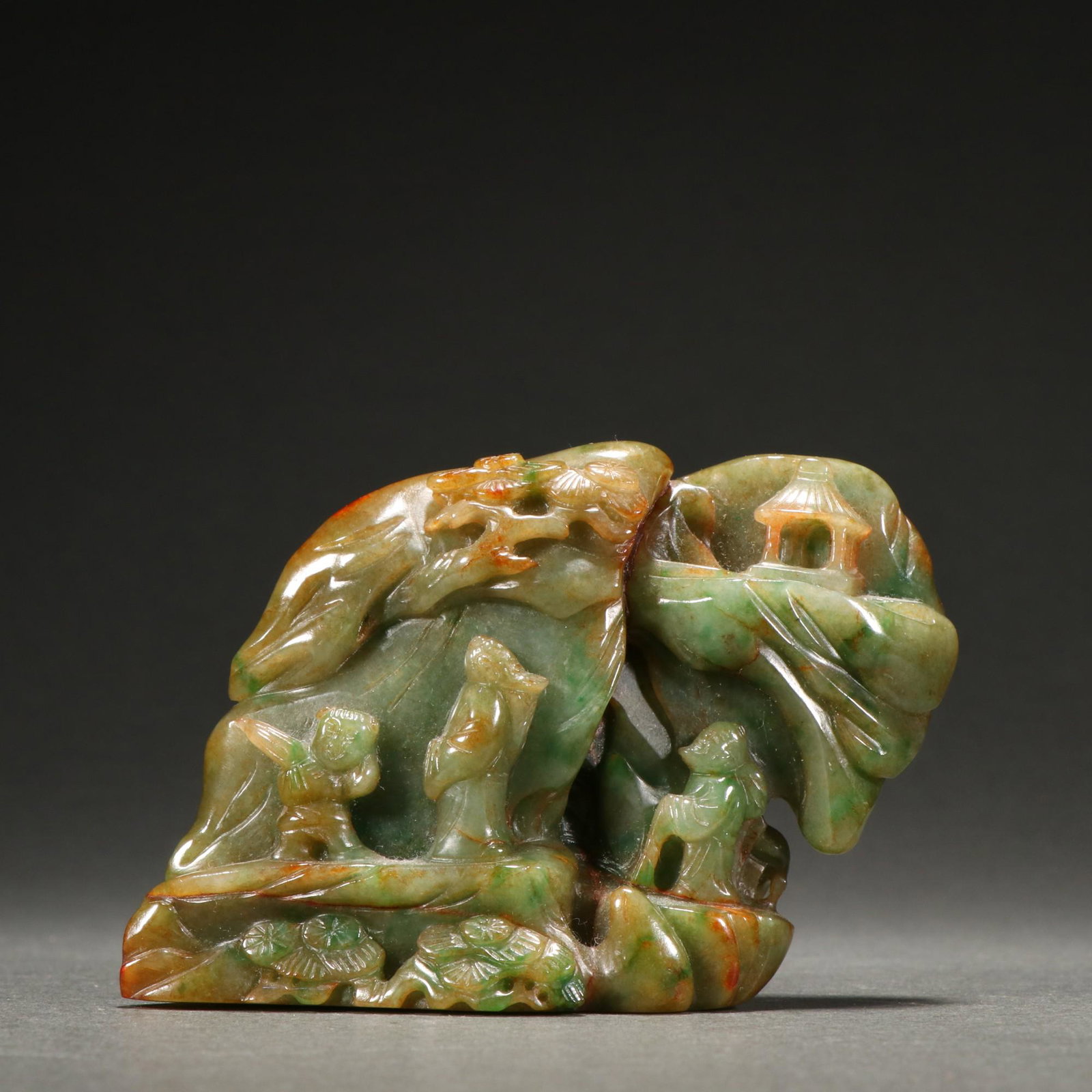A Rare Jadeite Carved Character Story Ornament (1 of 9)