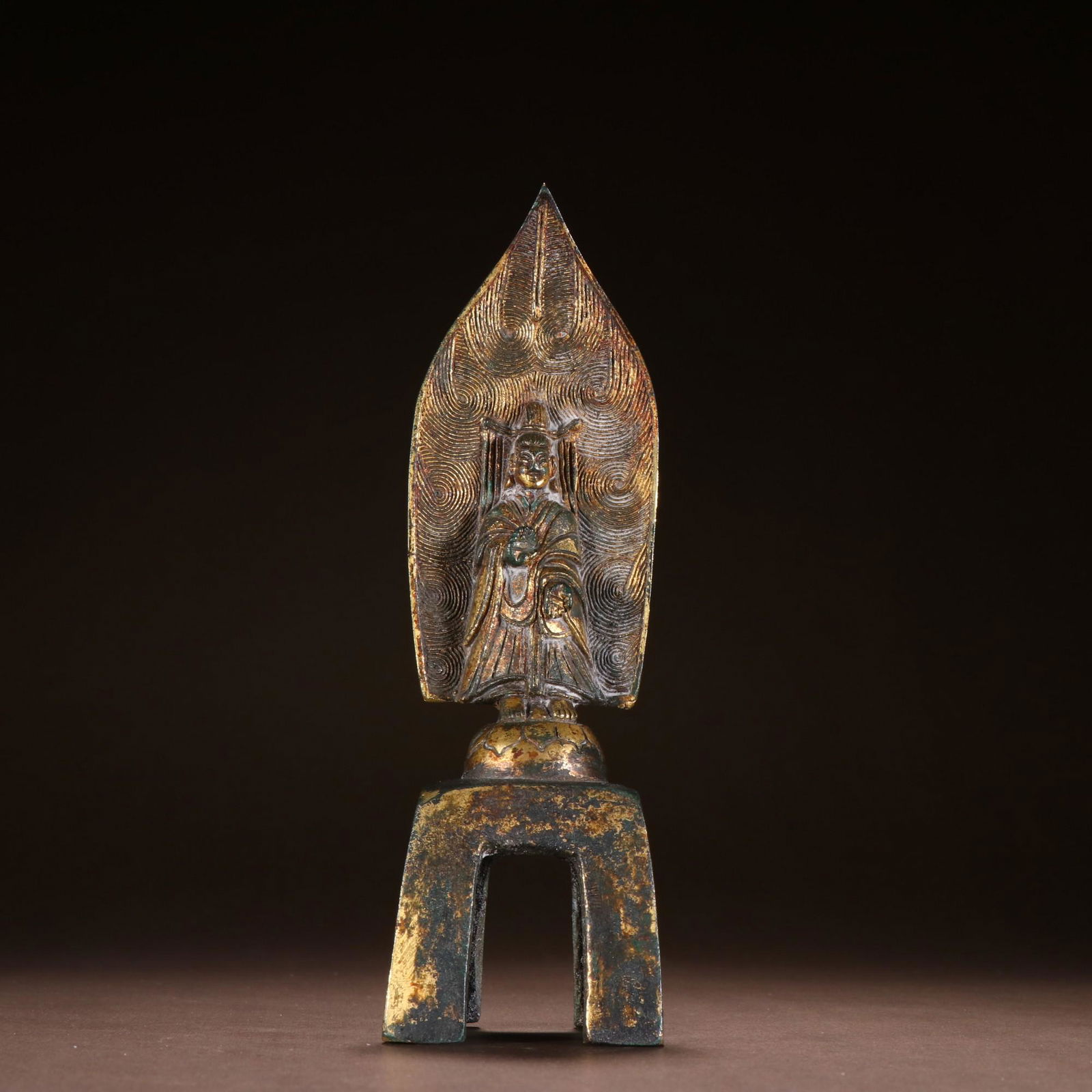 A Rare Gilt-Bronze Bench Buddha Statue (1 of 9)