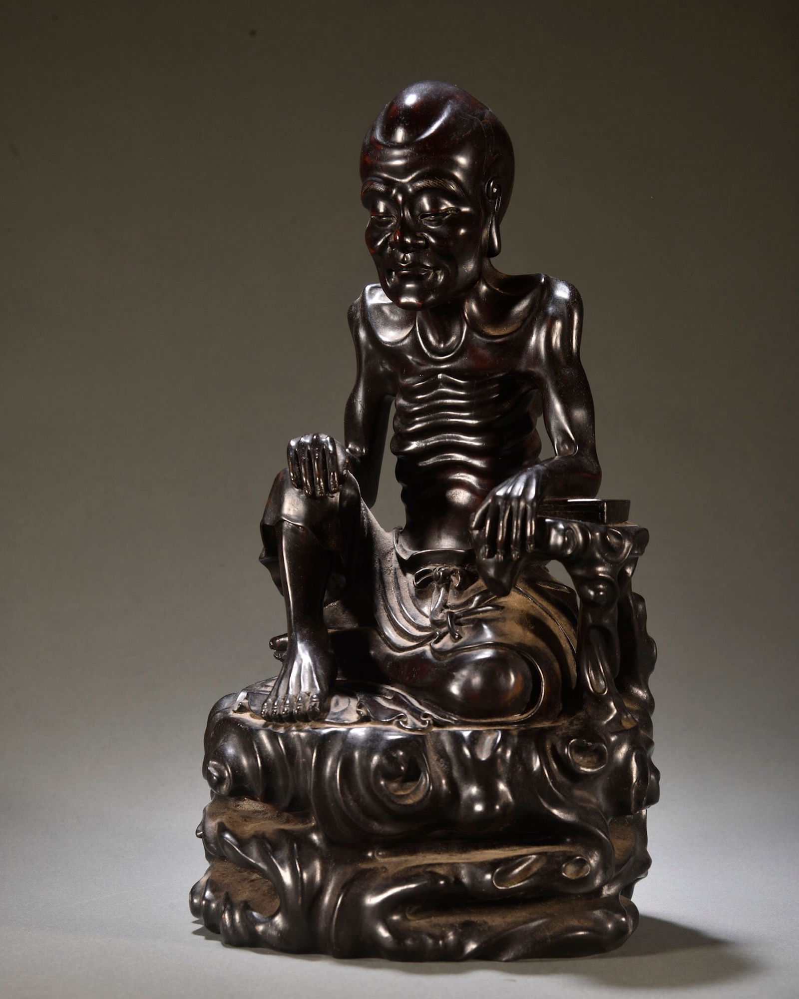 A Fine Zitan Wood Statue of Luohan Ornament (1 of 9)