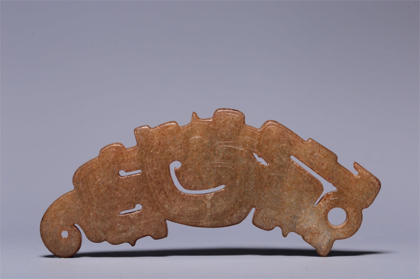 An ancient jade dragon shaped Bi (1 of 9)