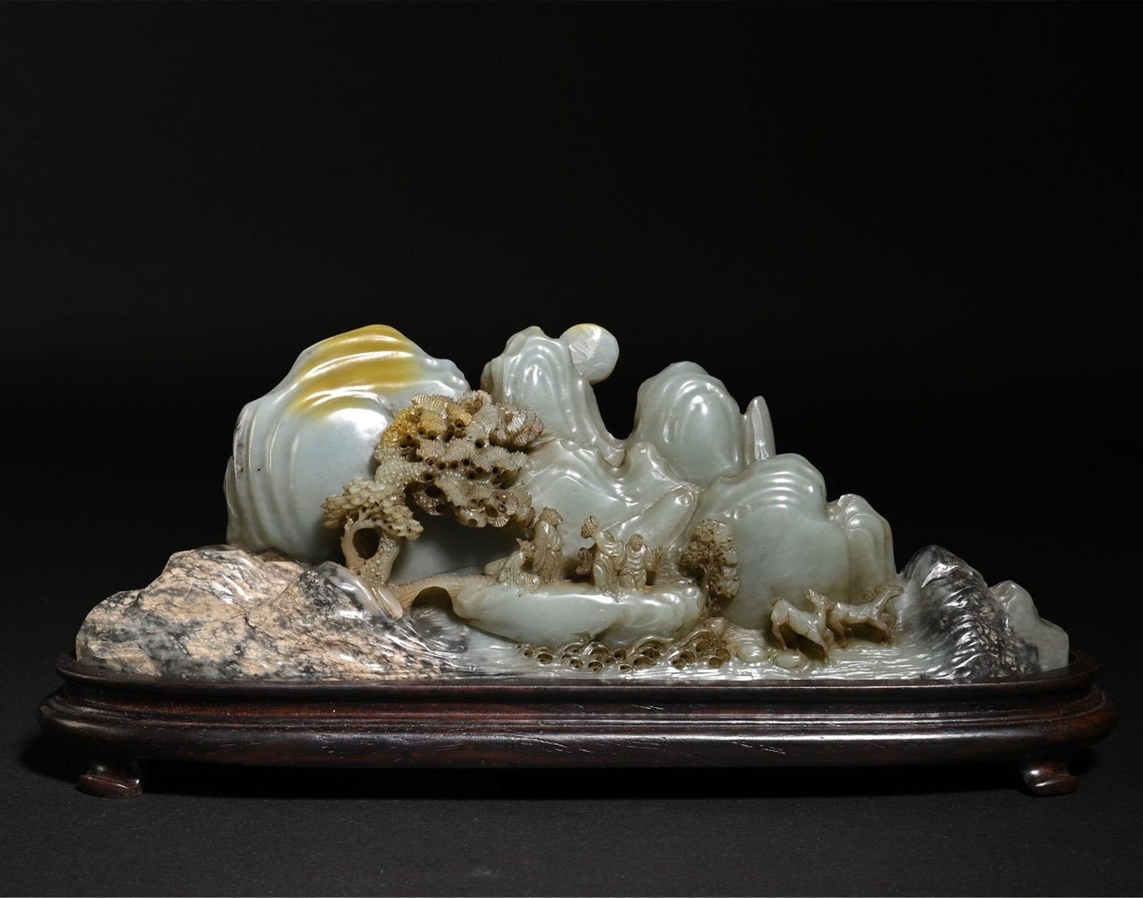 An Exquisite Shoushang Stone 'Character Story' Mountain Ornament (1 of 9)