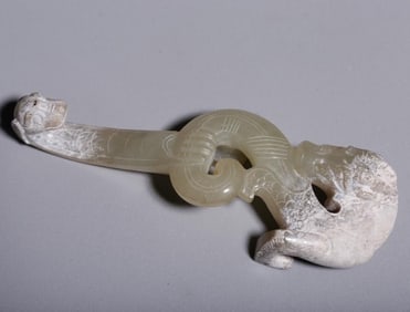 Zhanhan Hetian Jade Dragon With Hook