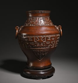 A Piece Of Bamboo Carved Amphora Study Ornaments