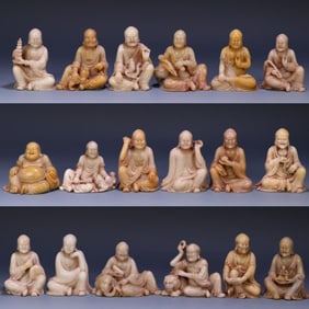 One set of eighteen Arhats on Laoshoushan Stone