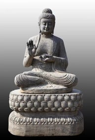 Tang Dynasty bluestone Buddha statue