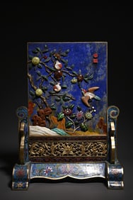 A Cloisonné Enamel Inlaid Treasure Flower And Bird Study Room Interstitial Ornament