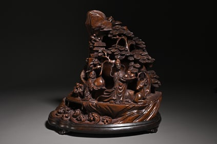 A Piece Of Bamboo Carved Magu Dedication To The Longevity Of The Study Room Ornaments