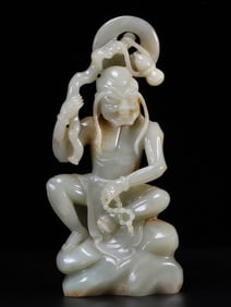 A Hotan Jade Luo ornament