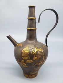 Silver Gilded Liao Teapot