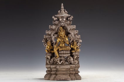 A bronze gilt Buddha statue