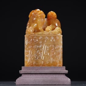 Tian Huangshi Qilin Sending Book Button Seal