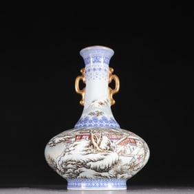 A Reflux Enamel Landscape Picture Appreciation Bottle