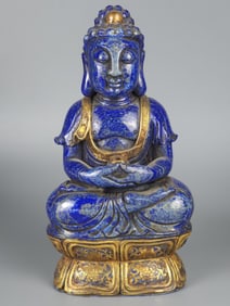 Pure Silver Gilded Package With Green Gold Buddha