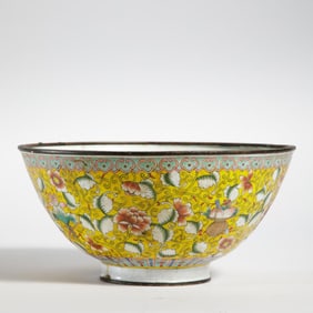 Painting Enamel Flower Bowl