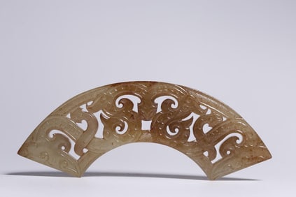 Warring Han Dynasty Hetian Jade Dragon Pattern Jade Decoration