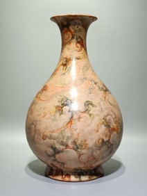 A piece of Qing Qianlong stone glazed jade pot spring bottle