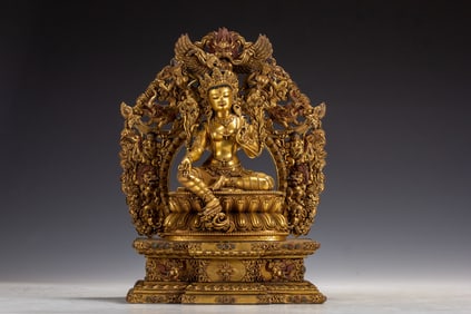 A bronze gilt Buddha statue