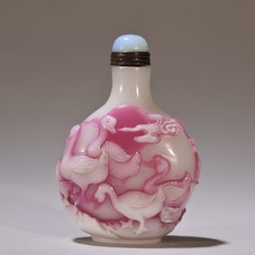 A Material Set Tire Group Goose Figure Snuff Bottle