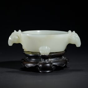 A Hotan Jade Sheep Head Incense Burner
