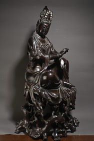 A Piece Of Agarwood Free In The Guanyin Study Ornament