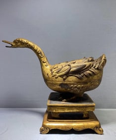 Copper Gilded Golden Duck Aromatherapy