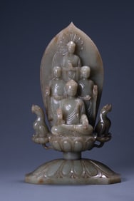 A statue of Hotan Jade Buddha