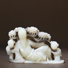 A Hetian jade figure ornament