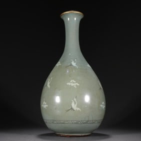 Goryeo Porcelain Crane Pattern Appreciation Bottle