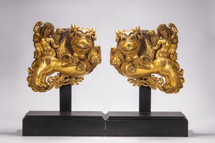 A copper gilded Buddha tablet