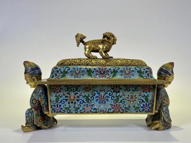 A piece of pinched-wire enamel Hu People Offering Treasure Fuming Furnace