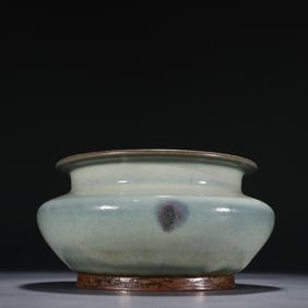 A Jun porcelain washed with water
