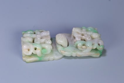 An old jade dragon buckle