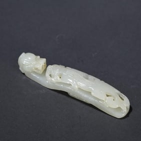 Hotan Jade Canglong Godson With Hook