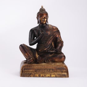 Copper Gilded Relic Statue