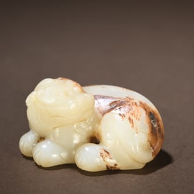 A piece of Hetian jade seed material Ruishi ornament