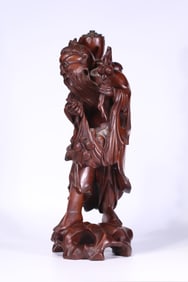 A fragrant camphor wood elderly ornament