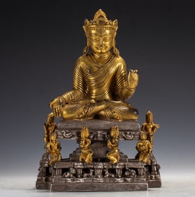 A bronze gilt Buddha statue