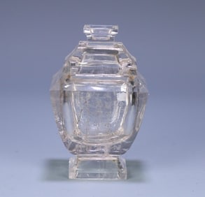 A natural crystal poetry bottle