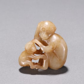 Hotan Jade Monkey Carving