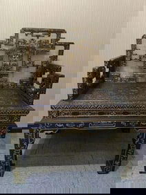 Lacquer Carved Throne