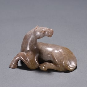An ancient Hotan Jade horse decoration