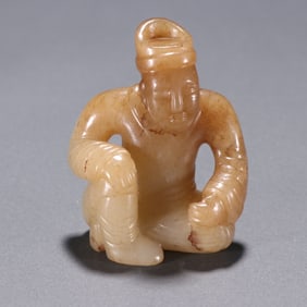 A high ancient Hotan Jade figure sculpture