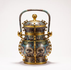 A cloisonn é carrying beam jar