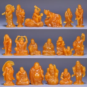 A Set Of Tian Huang Eighteen Arhats