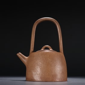 A purple clay beam teapot