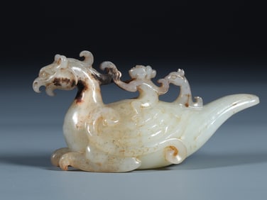 A piece of Hotan Jade, Hu people riding phoenix