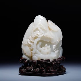 A Hotan Jade Matsushita figure