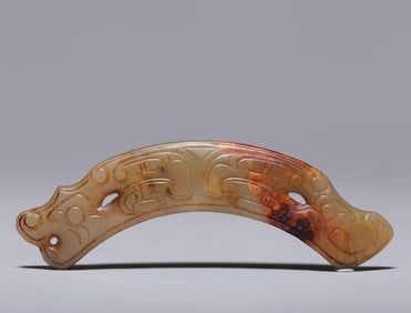 In The Shang And Zhou Dynasties, Hetian Jade Belt Was Carved With Dragon Pattern Jade