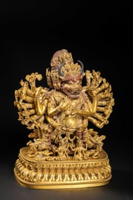 A Bronze Gilt Statue Of David King Kong